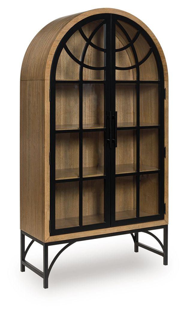 Ashley Gwenwich Accent Cabinet - Natural/Black