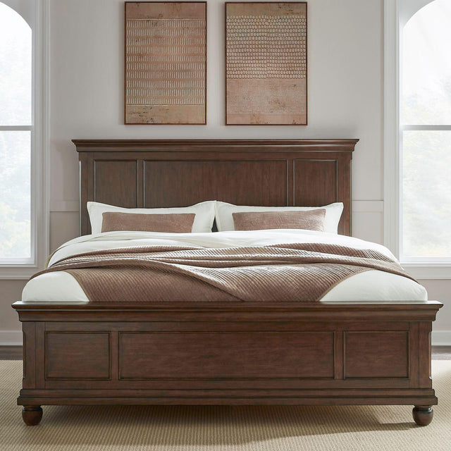 Liberty Furniture Rustic Traditions - Queen Panel Bed - Cherry