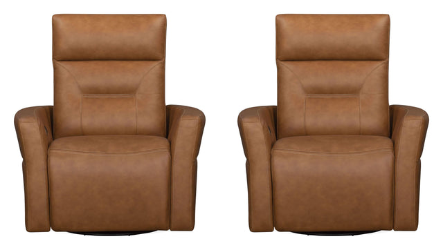 Parker House Remmington - Power Swivel Glider Recliner (Set of 2) - Vintage Caramel