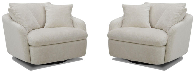 Parker House Boomer - Large Swivel Chair With 2 Toss Pillows (Set of 2) - Utopia Sand