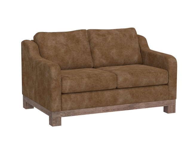 International Furniture Direct Samba - Loveseat - Camel Brown