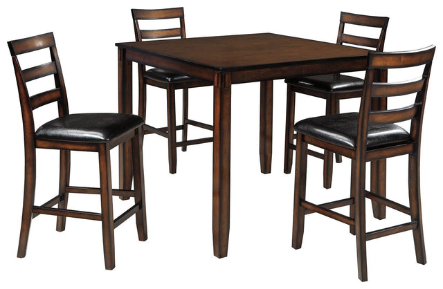 Ashley Coviar DRM Counter Table Set (5/CN) - Brown