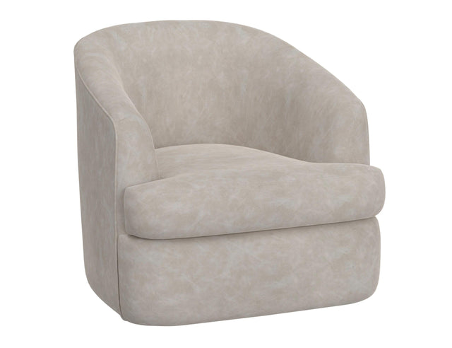 International Furniture Direct Tumbi - 360 Degree Swivel Accent Chair - Oyster