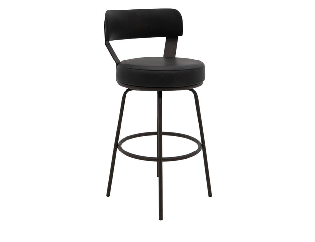 International Furniture Direct Maison - 24" Upholstered Barstool - Licorice