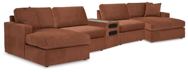 Ashley Modmax - Spice - 5 Piece Double Chaise Sectional With Audio Console