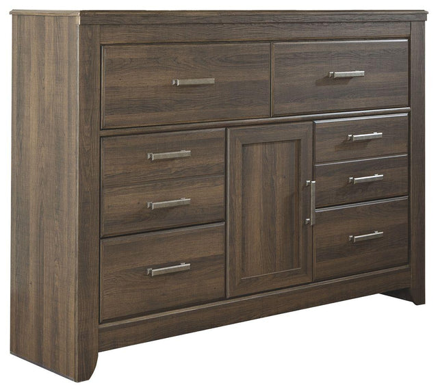 Ashley Juararo Six Drawer Dresser - Dark Brown
