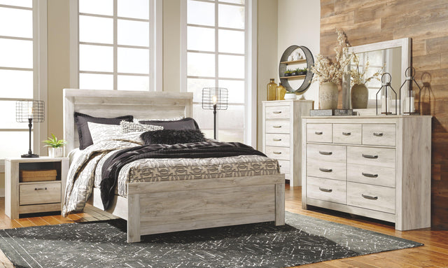 Ashley Bellaby - Whitewash - 8 Pc. - Dresser, Mirror, Chest, Queen Panel Bed, 2 Nightstands