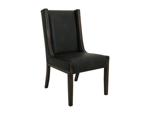 International Furniture Direct Black Balam - Upholstered Chair (Set of 2) - Oil Black