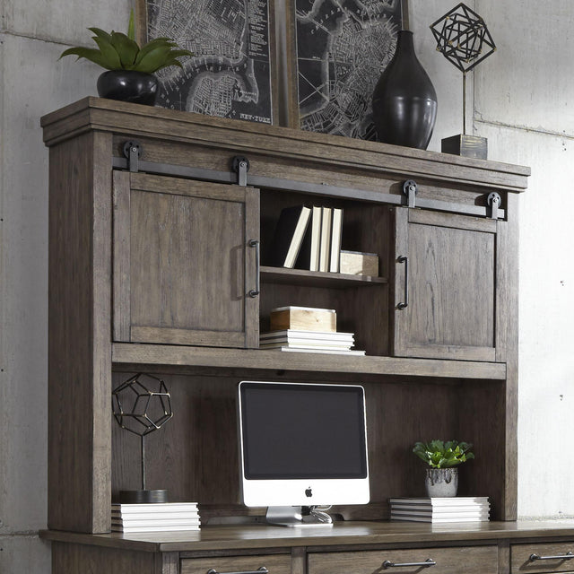 Liberty Furniture Sonoma Road - Credenza Hutch - Light Brown