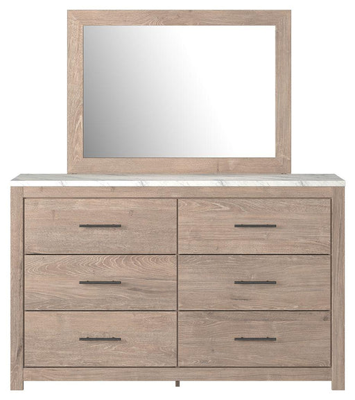 Ashley Senniberg - Light Brown / White - Dresser, Mirror