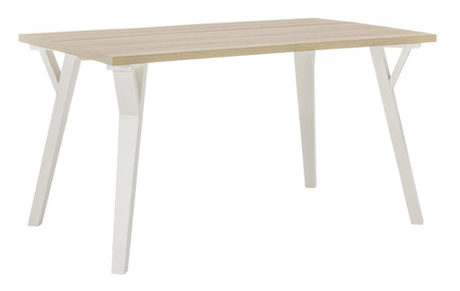 Ashley Grannen Rectangular Dining Room Table - White/Natural