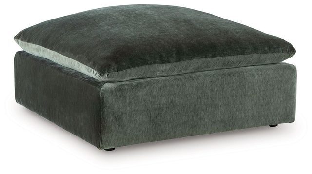 Ashley Carriage View Oversized Accent Ottoman - Jade