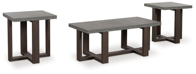 Ashley Dynnford Occasional Table Set (3/CN) - Gray/Brown