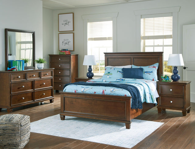 Ashley Danabrin - Brown - 8 Pc. - Dresser, Mirror, Chest, Full Panel Bed, 2 Nightstands