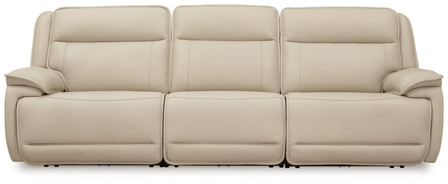 Ashley Double Deal - Almond - 3-Piece Power Reclining Sofa Sectional