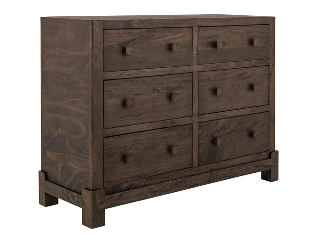 International Furniture Direct Dark Atenas - 6-Drawer Dresser - Brown