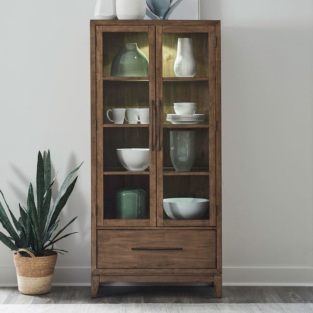 Liberty Furniture Shaker Lakes - Bunching Display Cabinet - Harvest Brown