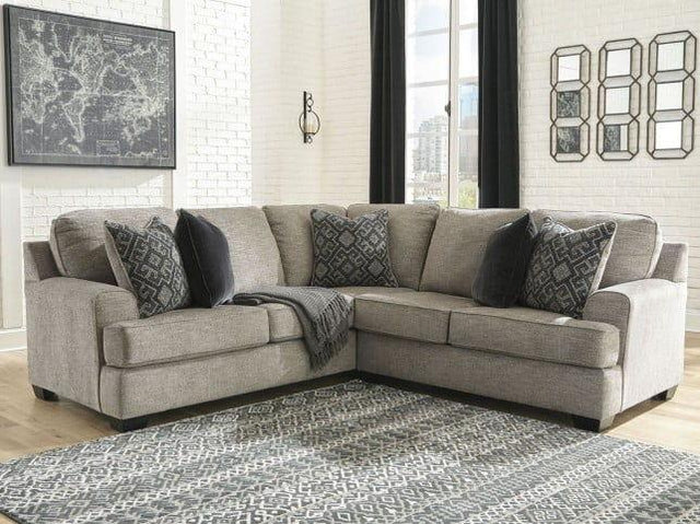 Ashley Bovarian - Left Arm Facing Sofa with Corner Wedge 2 Pc Sectional - Stone