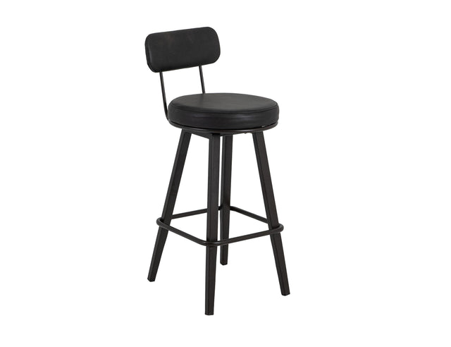 International Furniture Direct Eclipse - 30" Upholstered Barstool - Licorice