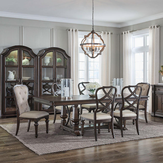 Liberty Furniture Provence Park - Alternate 7 Piece Trestle Table Set - Brown