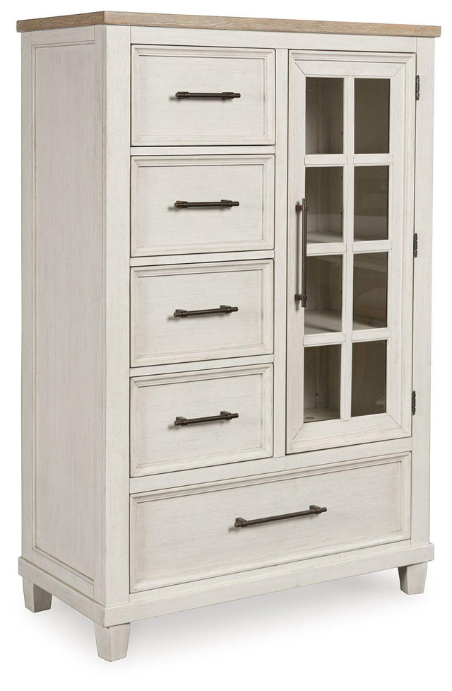 Ashley Shaybrock Door Chest - Antique White/Brown