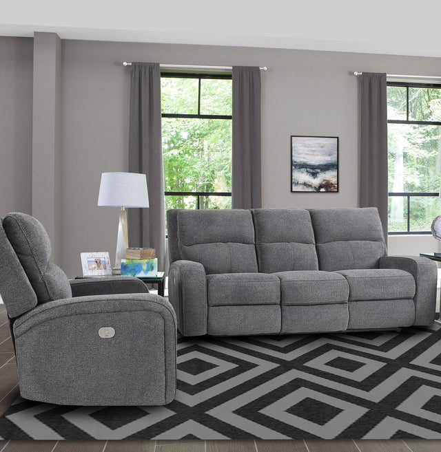 Parker House Polaris - Power Reclining Sofa And Recliner - Bizmark Gray