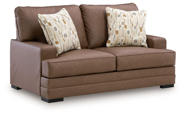 Ashley VillaCourt Loveseat - Caramel