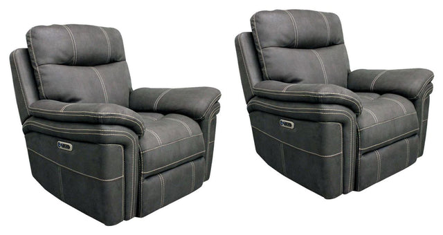 Parker House Mason - Power Recliner (Set of 2) - Charcoal