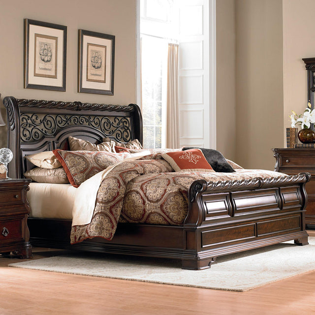 Liberty Furniture Arbor Place - Queen Sleigh Bed - Dark Brown