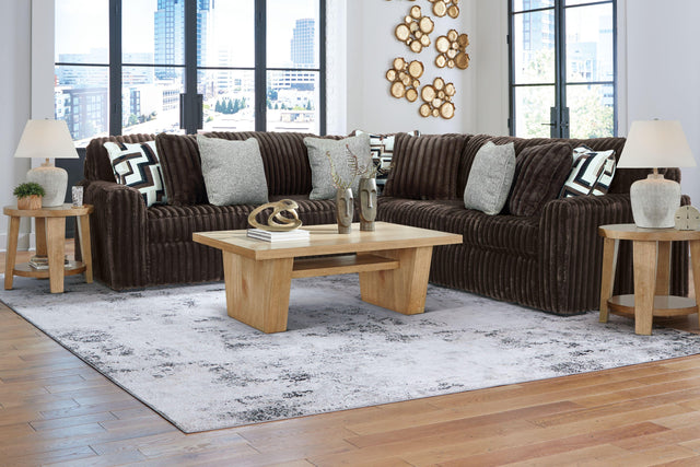 Ashley Midnight-Madness - Chocolate - 3-Piece Sectional