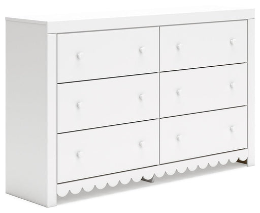 Ashley Mollviney Six Drawer Dresser - White