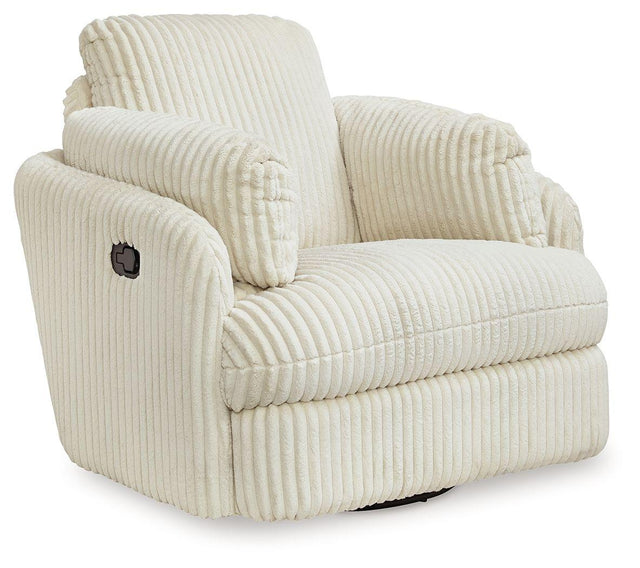 Ashley Tie-Breaker Swivel Glider Recliner - Ivory