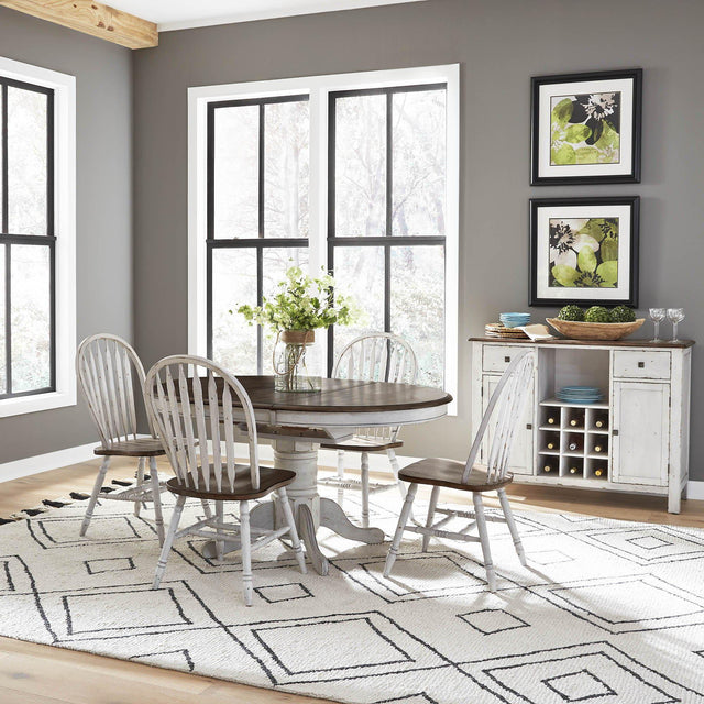 Liberty Furniture Carolina Crossing - Windsor Swivel Counter Chair - White