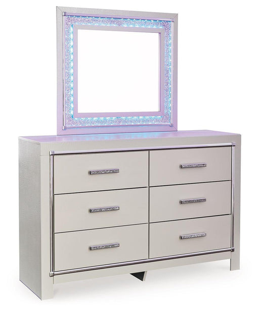 Ashley Zyniden - Silver - Dresser And Mirror
