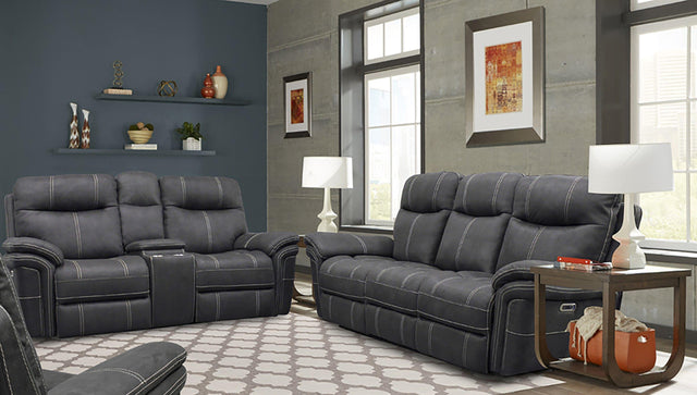 Parker House Mason - Power Reclining Sofa And Loveseat - Charcoal