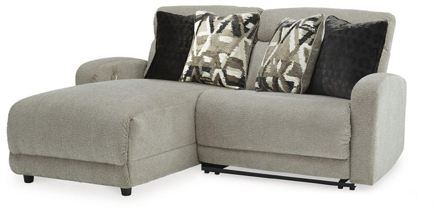 Ashley Colleyville - 2-Piece Power Reclining Sectional With LAF Press Back Power Chaise - Stone
