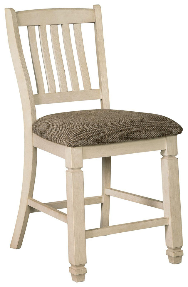 Ashley Bolanburg Upholstered Barstool (2/CN) - Two-tone