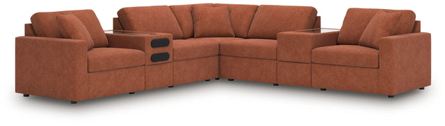 Ashley Modmax - Spice - 7-Piece Balanced Sectional With Audio And Storage Consoles