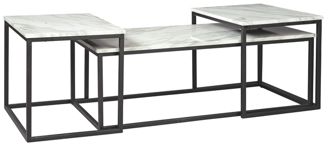 Ashley Donnesta Occasional Table Set (3/CN) - Gray/Black