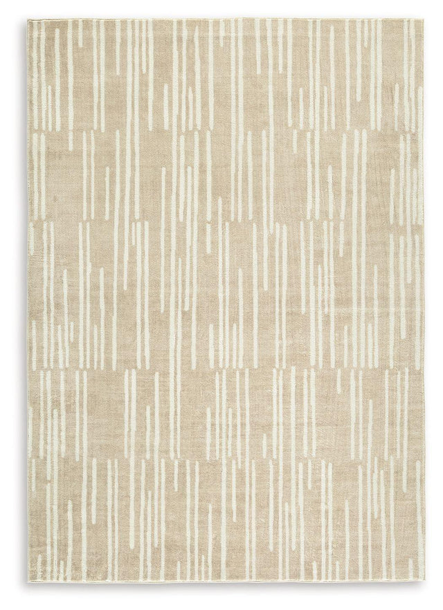 Ashley Ardenville Washable Medium Rug - Tan/Cream