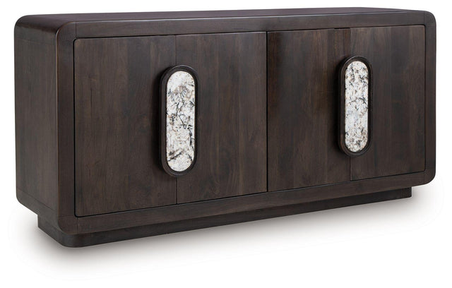 Ashley Elliston Accent Cabinet - Espresso Brown