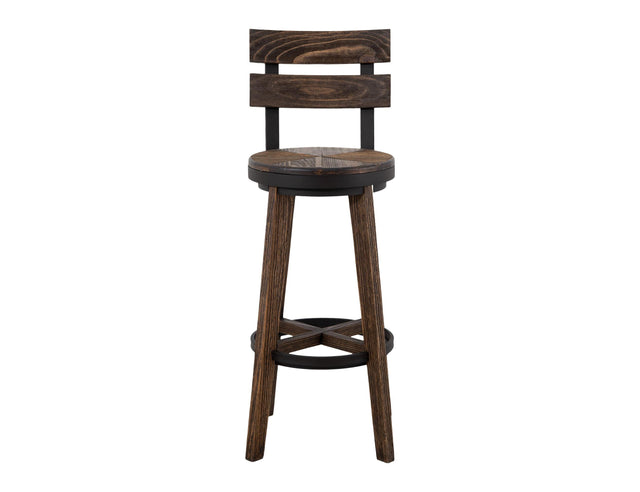International Furniture Direct Dutton - 30" Barstool (Set of 2) - Rookwood Brown