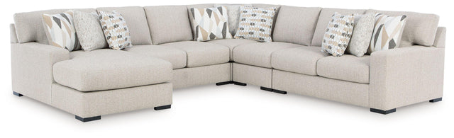 Ashley LaureLGrove - Pebble - 5-Piece Sectional With LAF Corner Chaise
