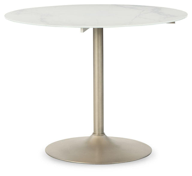 Ashley Barchoni Round Dining Room Table - Two-tone