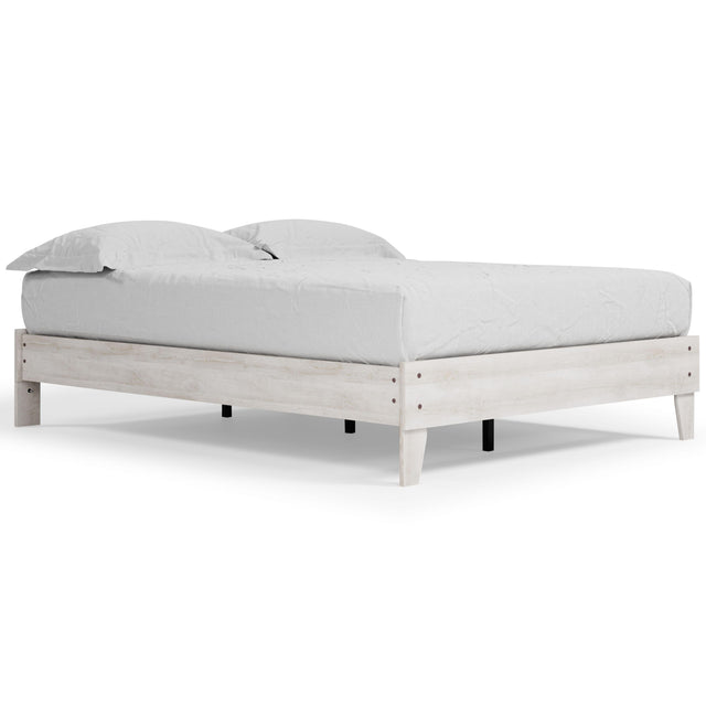 Ashley Shawburn Queen Platform Bed - Whitewash