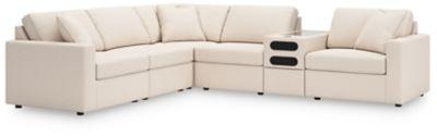 Ashley Modmax - Oyster - 6-Piece Sectional With Audio Console