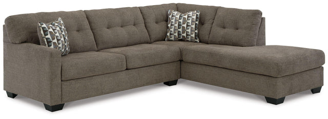 Ashley Mahoney - Chocolate - 2-Piece Sleeper Sectional With Raf Corner Chaise
