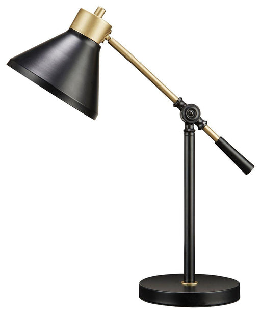 Ashley Garville Metal Desk Lamp (1/CN) - Black/Gold Finish