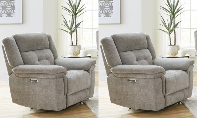 Parker House Richland - Power Recliner (Set of 2) - Bristol Gray
