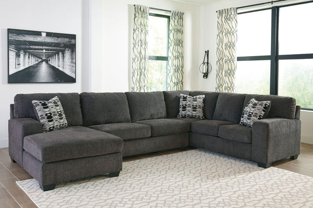 Ashley Ballinasloe - Smoke - Left Arm Facing Corner Chaise 3 Pc Sectional